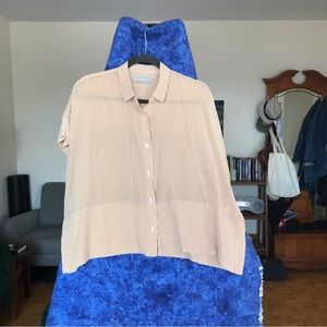 Everlane striped silk top size 10